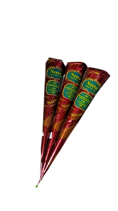 Organic Natural Reddish Brown Henna Cones